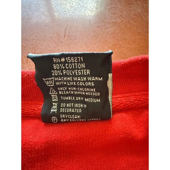 Vintage Cavaliers Fan Cloth Sweatshirt Red/White Stripe M RN156271 EUC - Picture 8 of 8